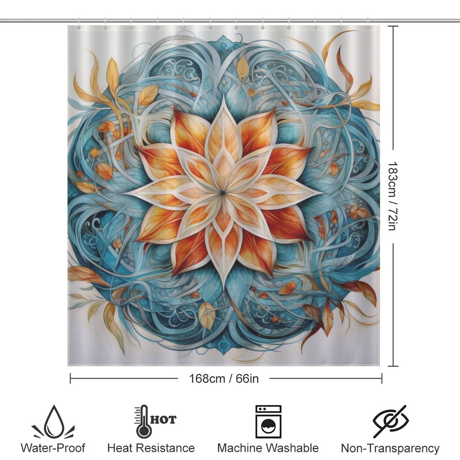 Mandala Shower Curtain Reflective Mood