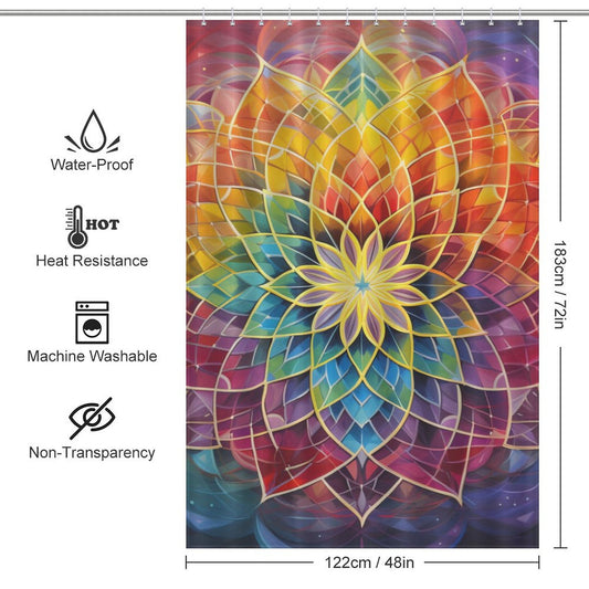 Mandala Shower Curtain Serene Beauty