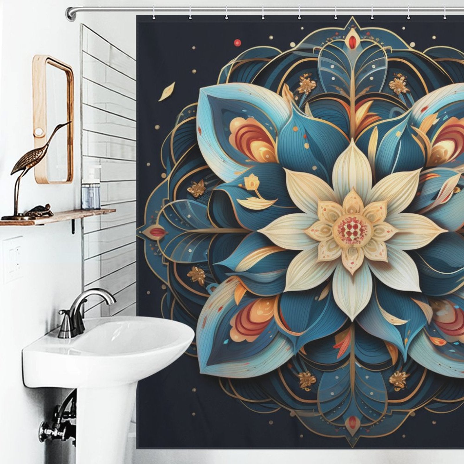 Mandala Shower Curtain Serene Canvas