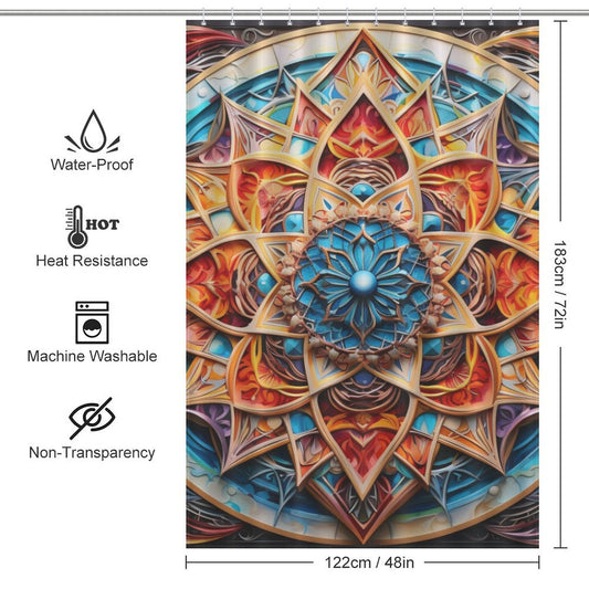 Mandala Shower Curtain Spiritual Bliss