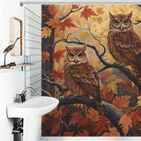 Maple Leaf Distinct Owl Shower Curtain