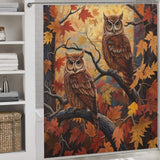 Maple Leaf Distinct Owl Shower Curtain