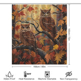 Maple Leaf Distinct Owl Shower Curtain