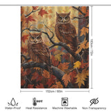 Maple Leaf Distinct Owl Shower Curtain