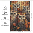 Maple Leaf Whimsical Owl Shower Curtain