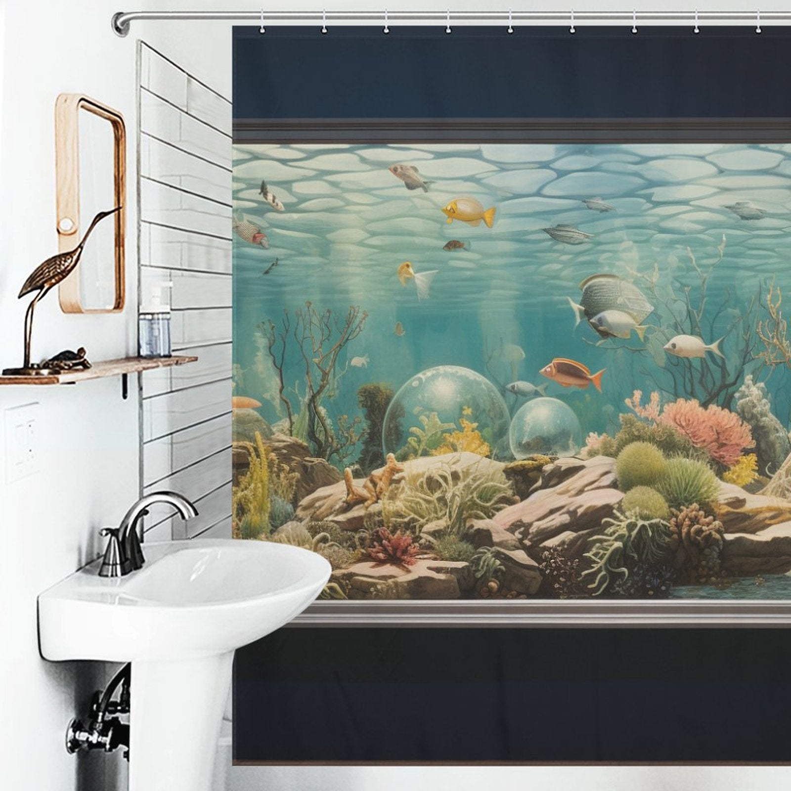 Marine Life Aquarium Shower Curtain