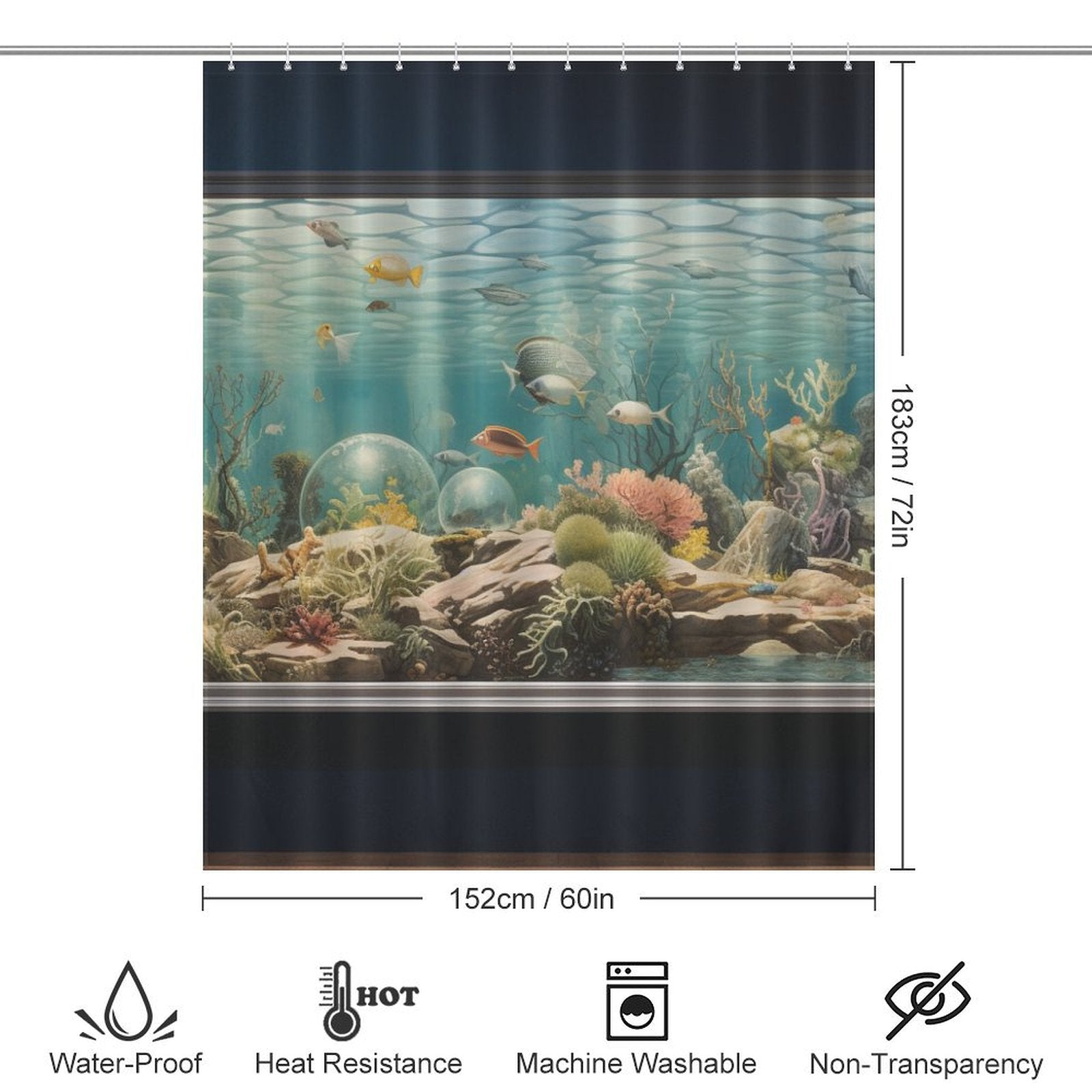 Marine Life Aquarium Shower Curtain