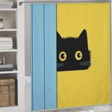 Minimalistic Cute Shy Cat Shower Curtain