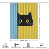 Minimalistic Cute Shy Cat Shower Curtain