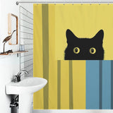 Minimalistic Shy Cat Shower Curtain