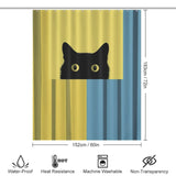 Minimalistic Shy Cat Shower Curtain