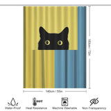 Minimalistic Shy Cat Shower Curtain