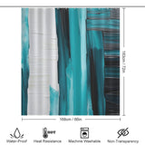 Modern Black White and Turquoise Shower Curtain