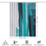 Modern Black White and Turquoise Shower Curtain