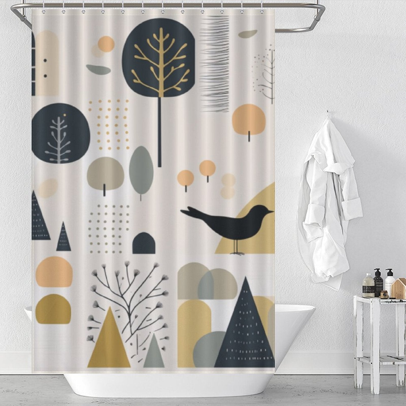 Modern Scandinavian Shower Curtain