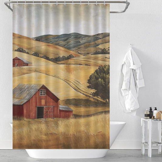 Modern Simplicity Farmhouse Shower Curtain