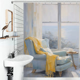 Modern Yellow Gray Blue Curtain