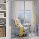 Modern Yellow Gray Blue Curtain