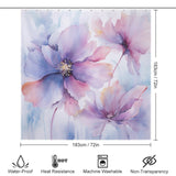 Modern and Chic Watercolor Floral Shower Curtain