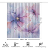 Modern and Chic Watercolor Floral Shower Curtain