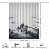 Monochrome Black and White Shower Curtain