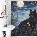 MoonlitBotanicals Cat Shower Curtain