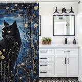 MoonlitBotanicals Cat Shower Curtain