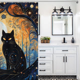 MoonlitDance Cat Shower Curtain