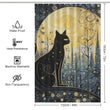 MoonlitFelineTales Cat Shower Curtain