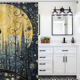 MoonlitFelineTales Cat Shower Curtain