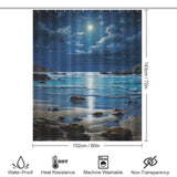 Moonlit Beach Shower Curtain Marine Life