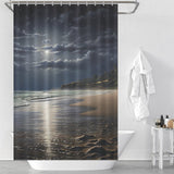 Moonlit Beach Shower Curtain Nautical Dream