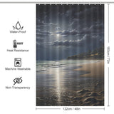 Moonlit Beach Shower Curtain Nautical Dream