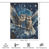 Moonlit Night Owl Shower Curtain