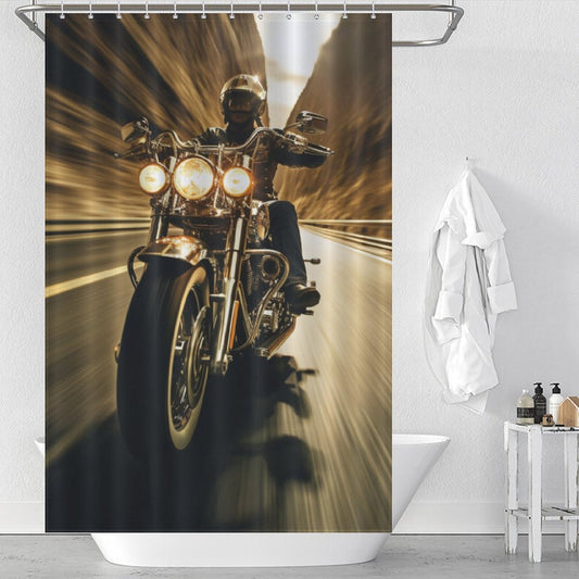 MotoRide Motorcycle Shower Curtain