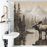 Mountain Moose Shower Curtain