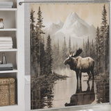 Mountain Moose Shower Curtain