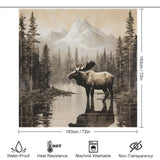 Mountain Moose Shower Curtain