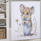 Mouse Painting Cute Shower Curtain