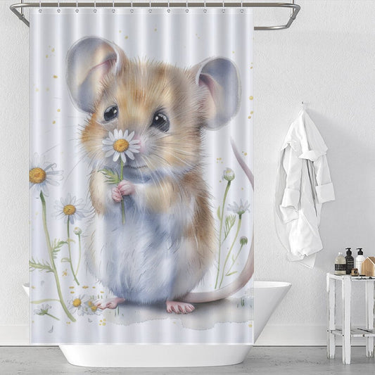 Mouse Painting Cute Shower Curtain