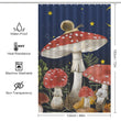 Transform your bathroom into an enchanted forest with our Botanical Mushroom Shower Curtain-Cotton Cat featuring stars.