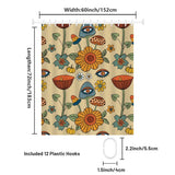 A Mushroom Eye Flowers Shower Curtain adorned with birds and flowers, perfect for bathroom decor from Cotton Cat.