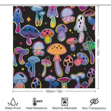 Transform your bathroom into a mystical forest with our vibrant mushroom shower curtain