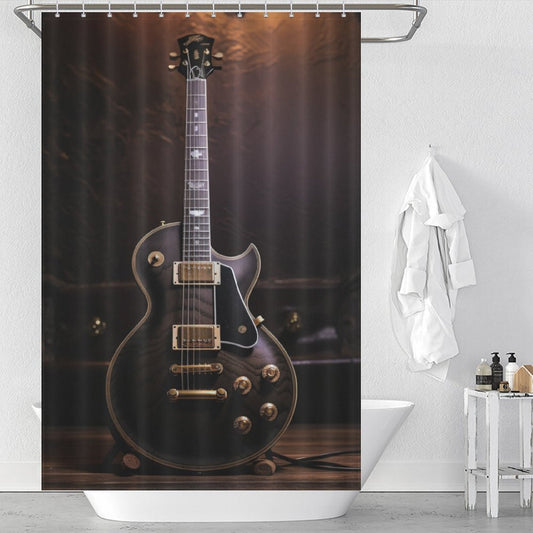 Musical Elegance Guitar Shower Curtain