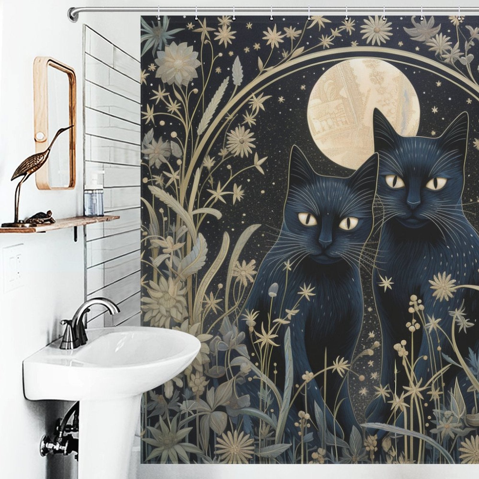 MysticWeave Cat Shower Curtain