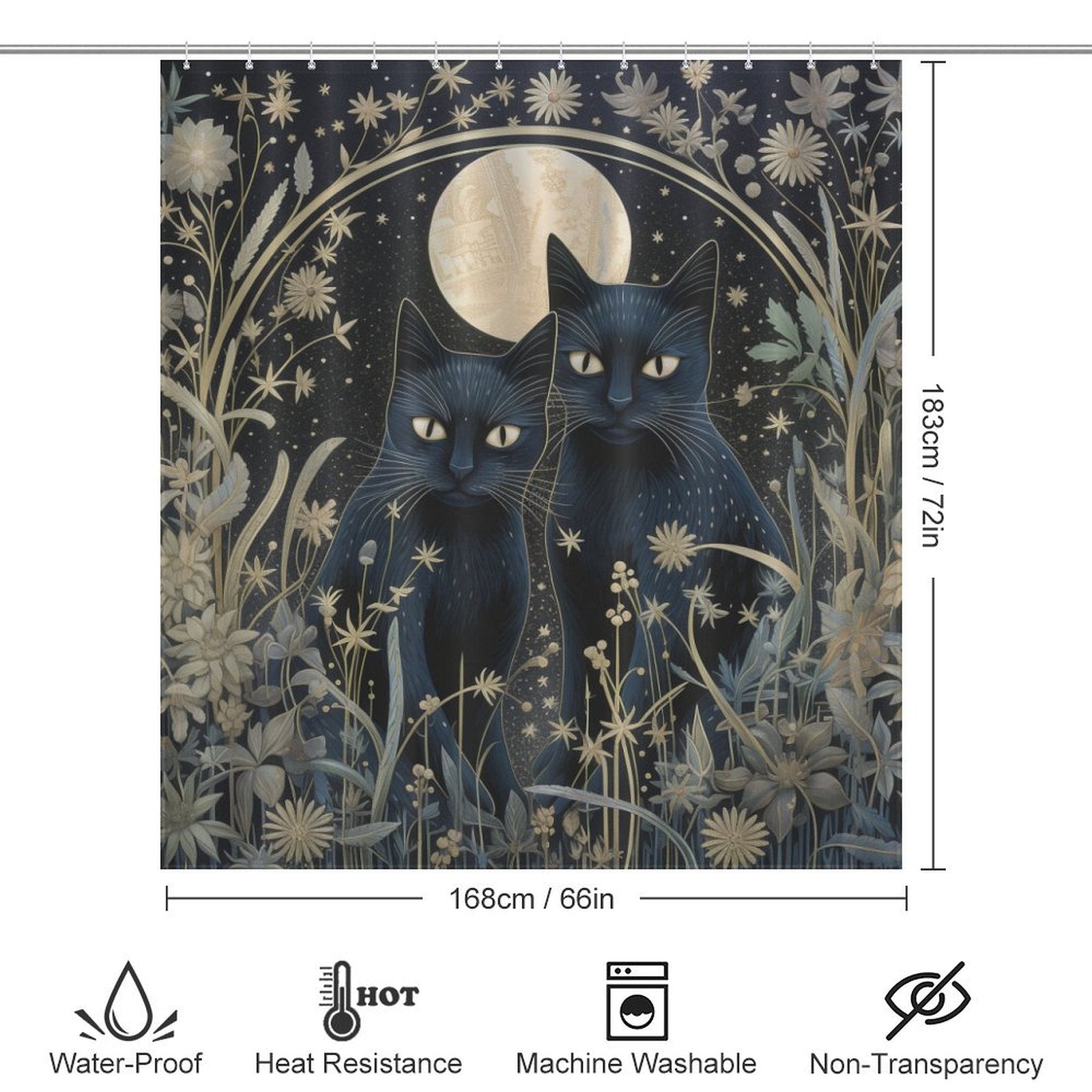 MysticWeave Cat Shower Curtain