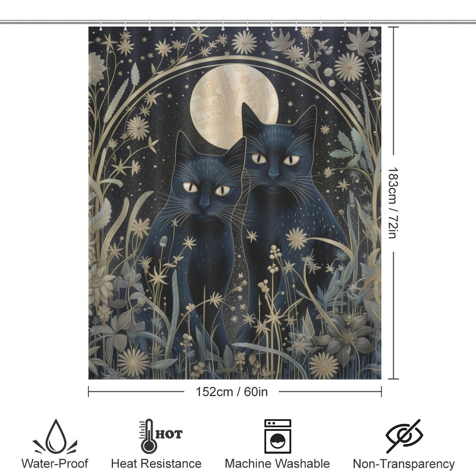 MysticWeave Cat Shower Curtain