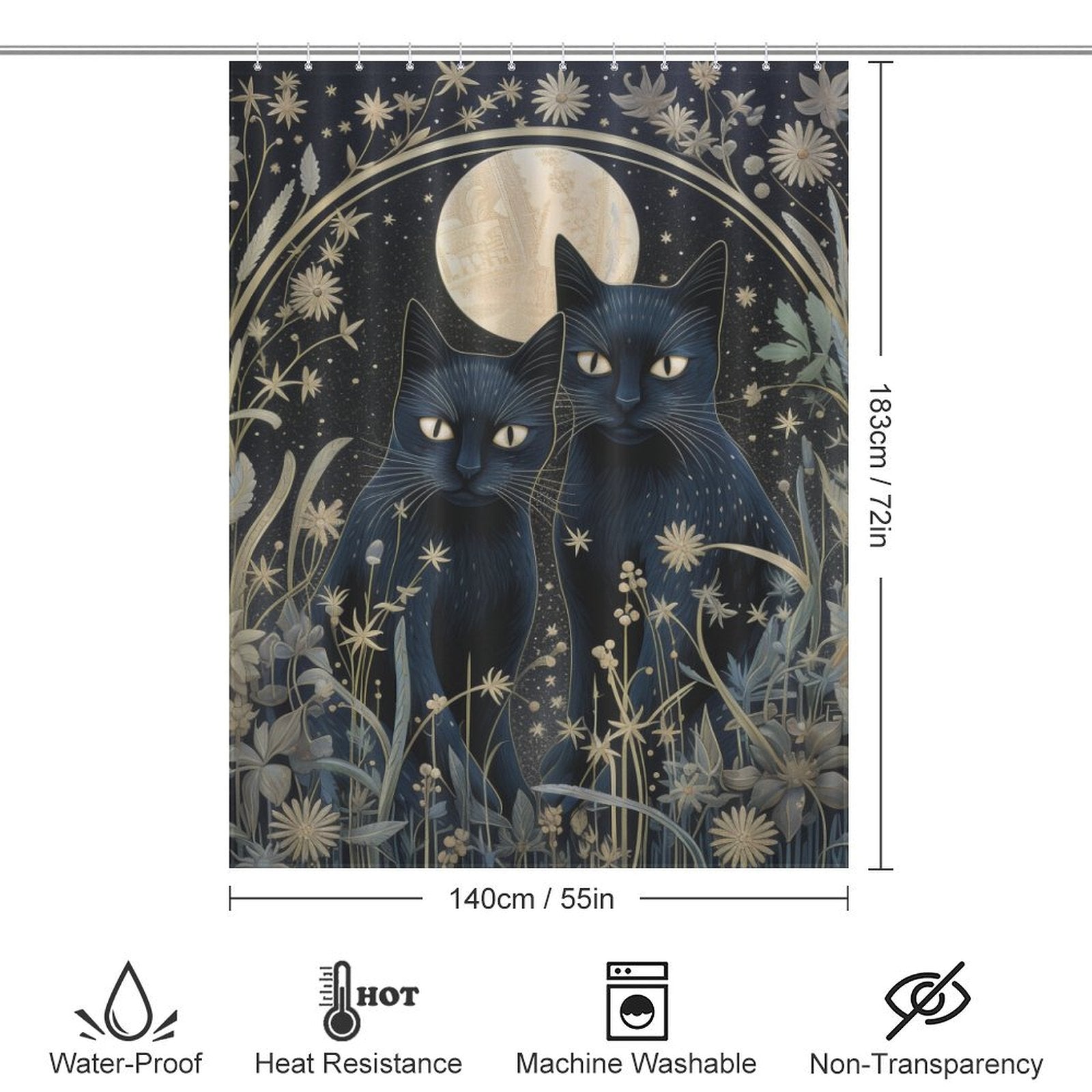 MysticWeave Cat Shower Curtain