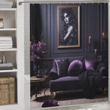 Mystique Purple and Black Shower Curtain