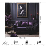 Mystique Purple and Black Shower Curtain